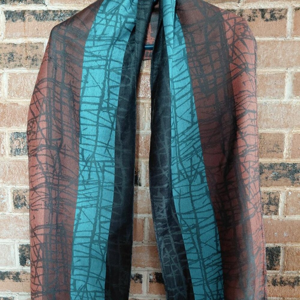 NWT Rapti Multicolor Pashima/Silk Shawl 80" x 12"